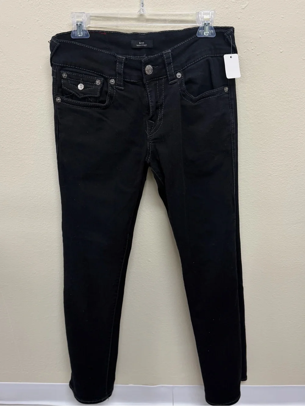 True Religion Ricky Relaxed Straight Jeans - Black